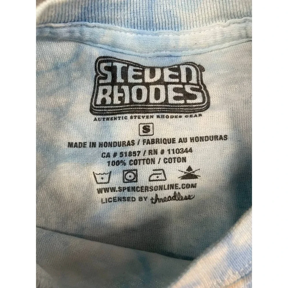Steven Rhodes Coping Mechanism TShirt Size Small‎ Blue Tie Dye Fetal Position